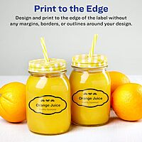 Avery Glossy Clear Oval Scalloped Labels, Sure Feed Technology, 1-1/8" x 2-1/4", Print-to-The-Edge, Laser/Inkjet Printable