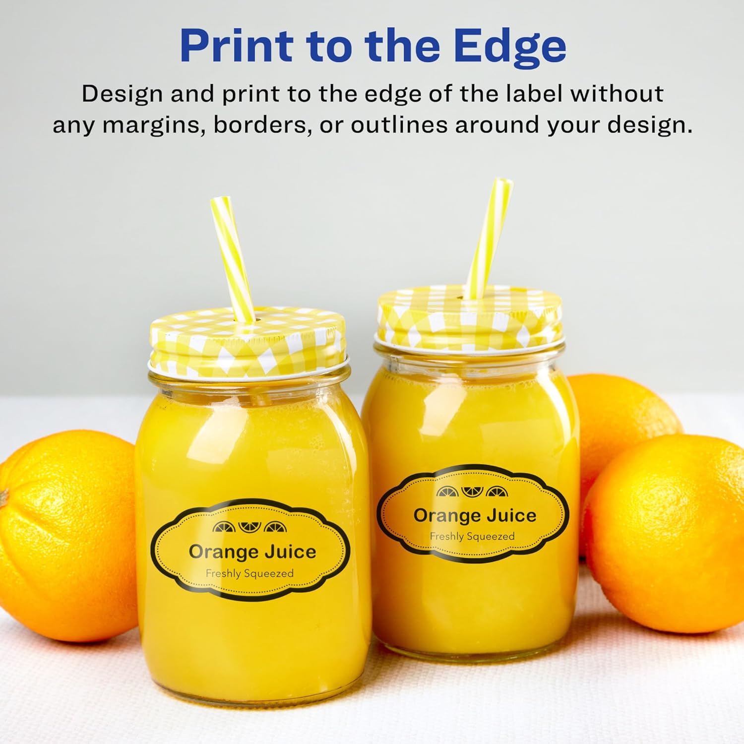 Avery Glossy Clear Oval Scalloped Labels, Sure Feed Technology, 1-1/8" x 2-1/4", Print-to-The-Edge, Laser/Inkjet Printable