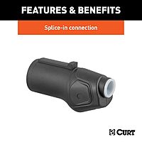 CURT 58145 Heavy-Duty Trailer-Side 7-Pin RV Blade Wiring Harness Connector (Pack of 5) 7 Pin Trailer Wiring (Pack of 5)