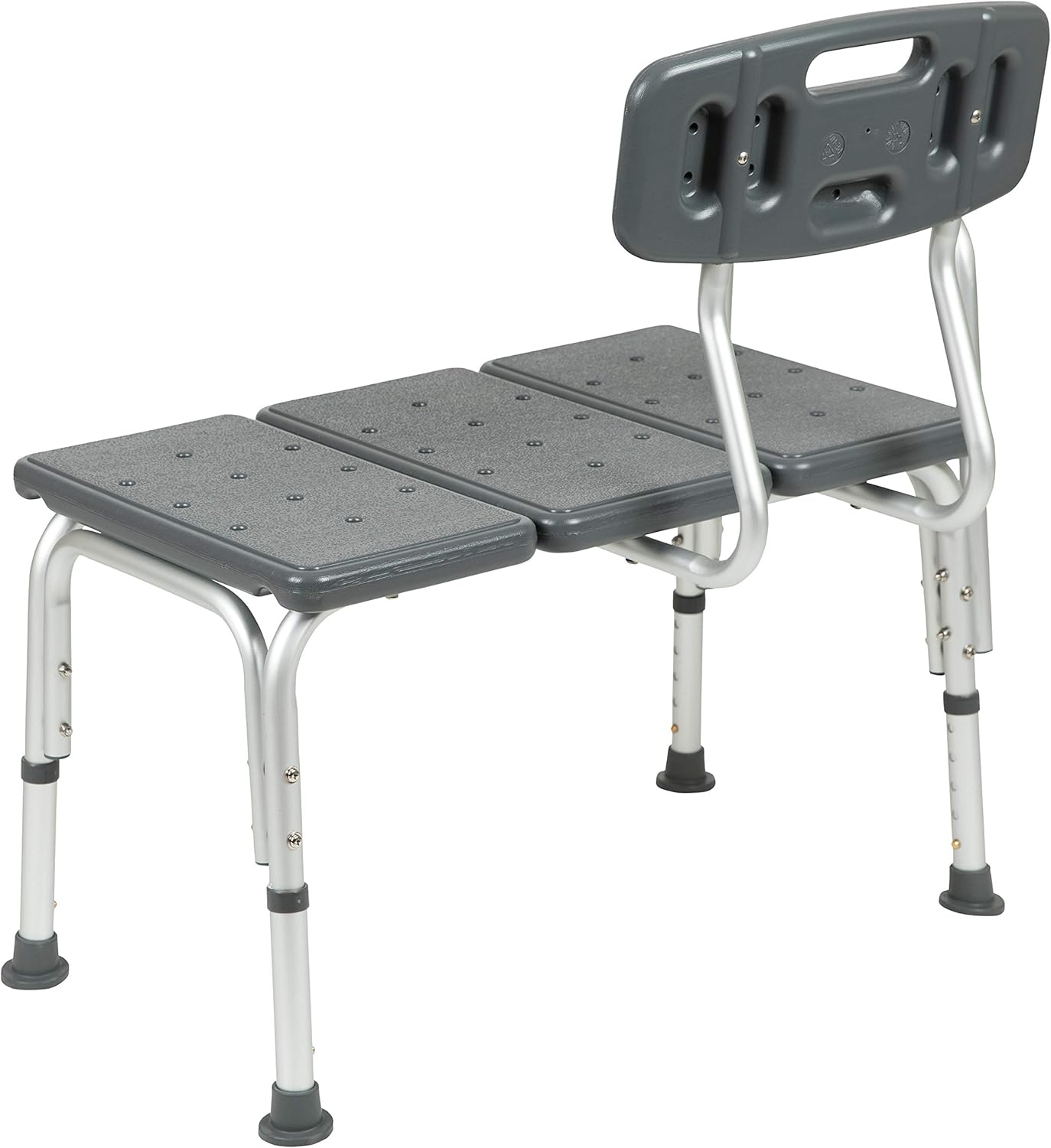 Flash Furniture HERCULES Series 300 Lb. Capacity Adjustable Bath & Shower Transfer Bench with Back and Side Arm
