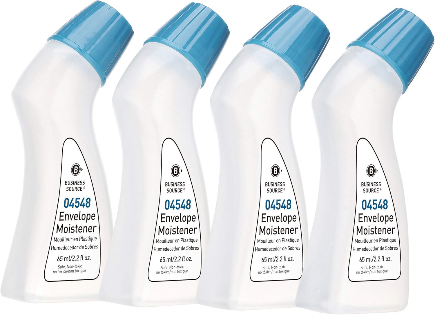 Business Source Envelope Moistener, 2.2 Oz, Blue, Pack Of 4 Bottles
