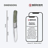 Böker SOLINGEN® TRPPR Micarta Gentleman Knife - Flipper pocket knife with clip - professional folding - MagnaCut blade