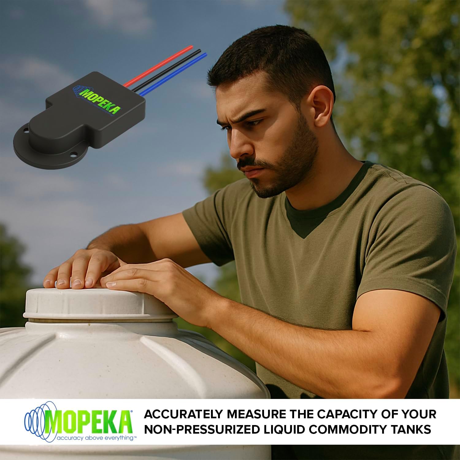 Mopeka Pro200 - Bluetooth & Wired Ultrasonic Sensor for Non-Pressurized Tanks