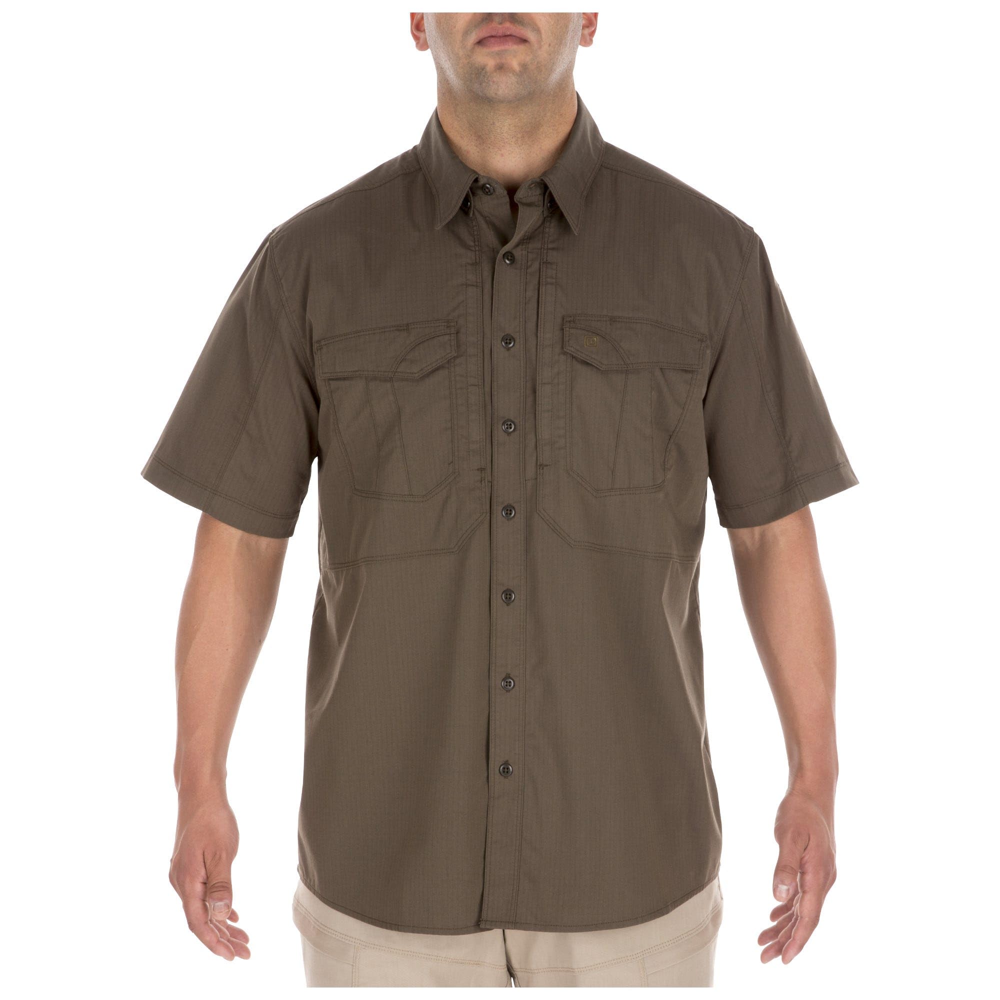 5.11 Tactical Mens Stryke Button Down Short Sleeve Shirt with Pockets