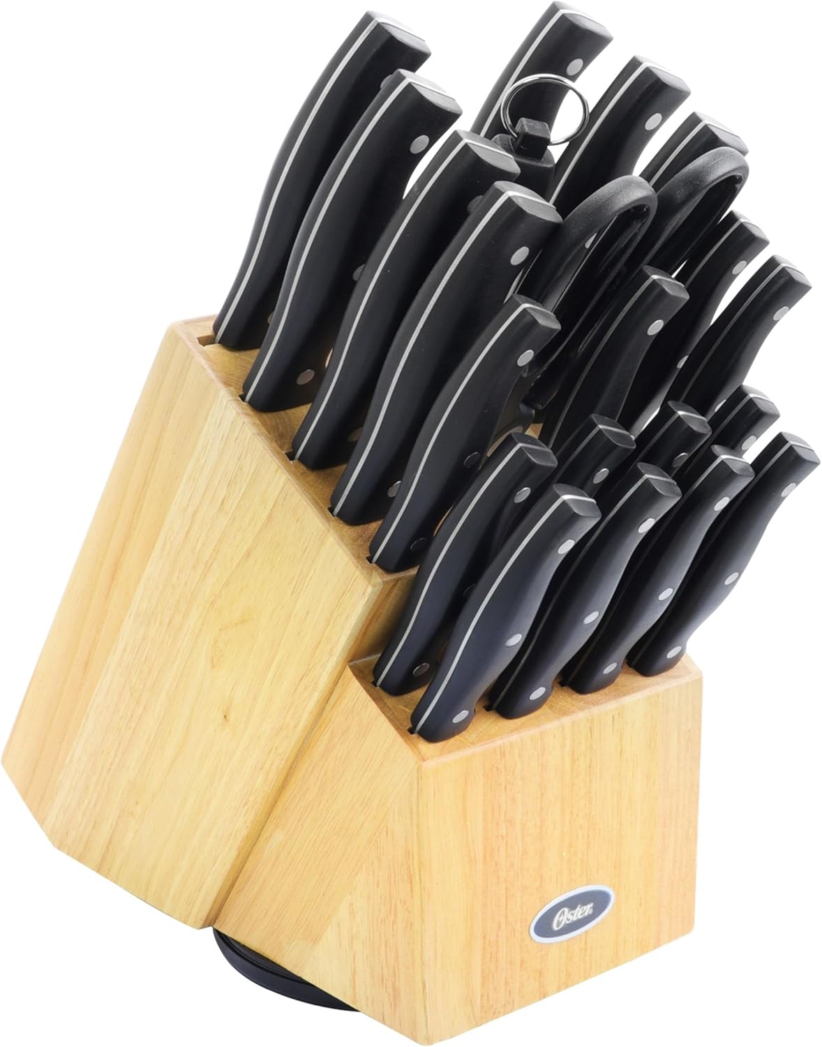 OSTER Stainless-Steel Cutlery Knife Set with Wooden Block