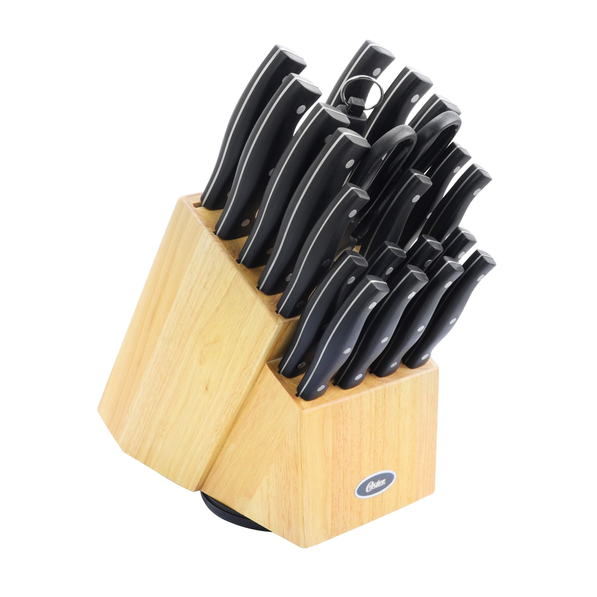 OSTER Stainless-Steel Cutlery Knife Set with Wooden Block