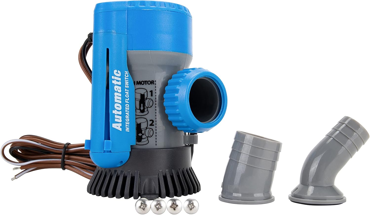 TRAC-Outdoor Products Automatic Bilge Pump, 800/1100 GPH, 3/4" & 1-1/8" Outlet