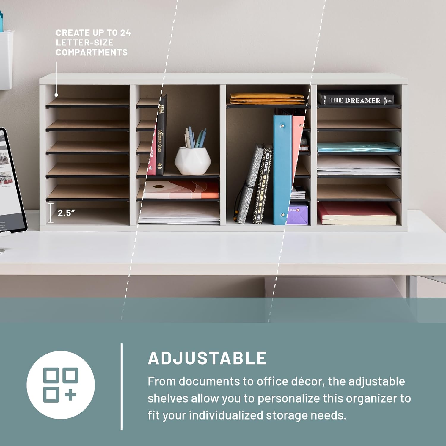 SAFCO Wood Adjustable Literature Organizer