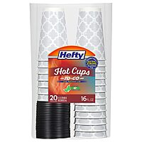 Hefty Paper Disposable Hot Cups with Lids, 16 Ounce, 20 Count