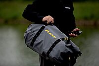 Plano Z-Series Roll-Top Waterproof Duffel with Backpack Straps, Gray with Yellow Accents, 500D PVC Fabric Fishing Dry Bag