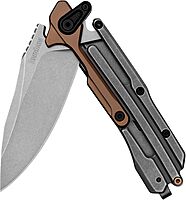Kershaw Frontrunner Folding Pocket Knife, Futuristic, Durable EDC, D2 Blade Steel, KVT Opening Mechanism, Pocketclip