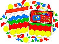Barker Creek Learning Magnets, Pattern Blocks, Magnetic Kidshapes, Pack of 108 (LM2300)