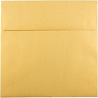 JAM PAPER Metallic Invitation Envelopes - Gold Stardream - 25/Pack