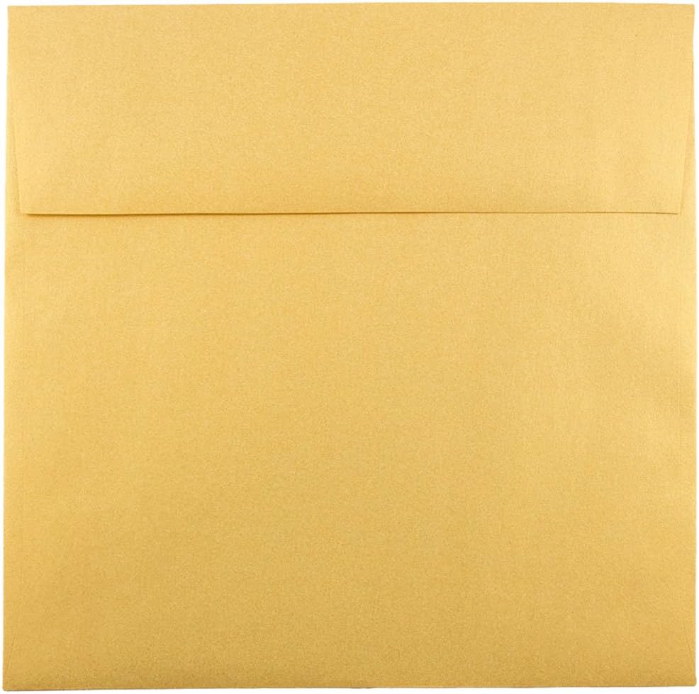 JAM PAPER Metallic Invitation Envelopes - Gold Stardream - 25/Pack
