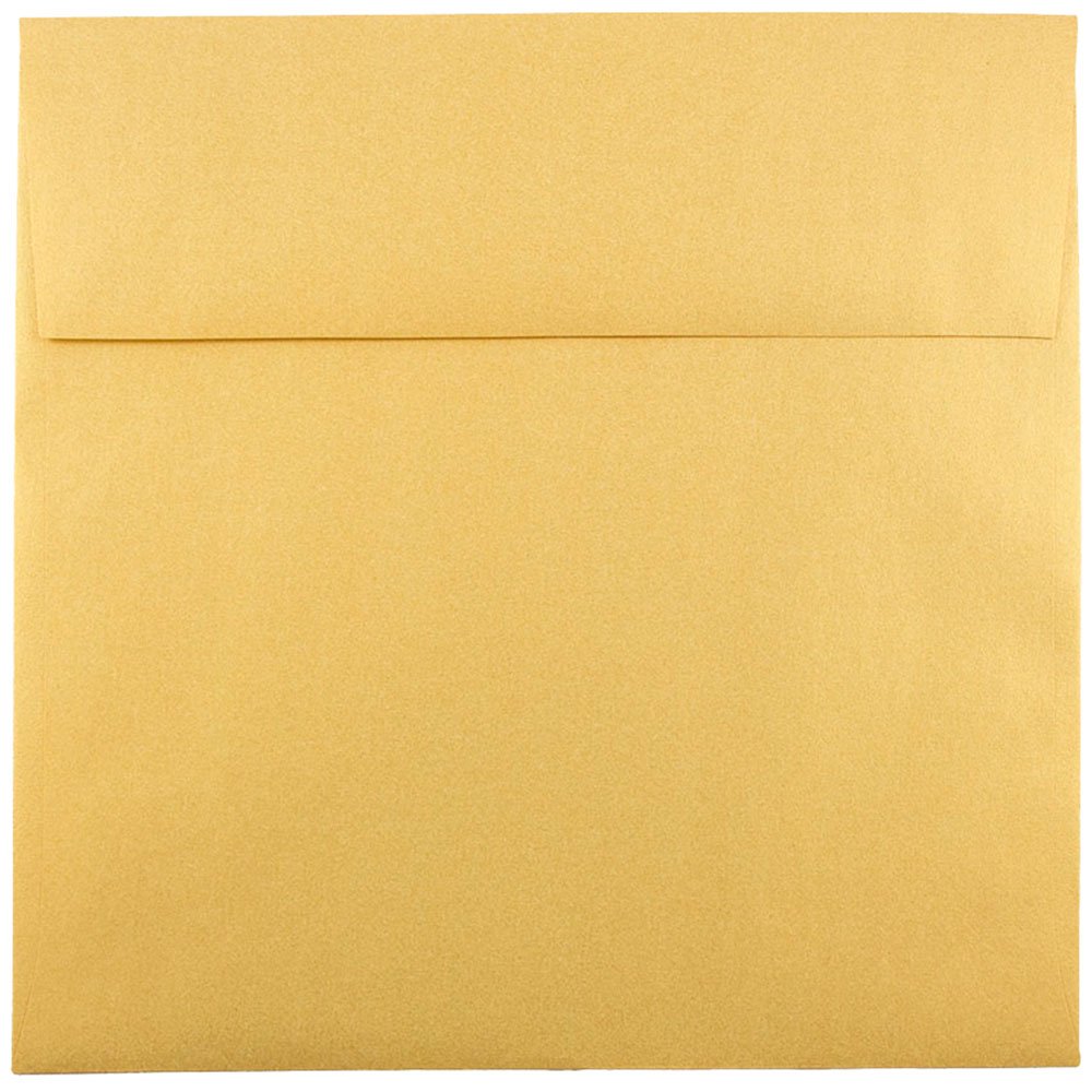 JAM PAPER Metallic Invitation Envelopes - Gold Stardream - 25/Pack