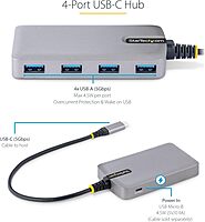 StarTech.com 4-Port USB-C Hub - USB-C to 4x USB-A (USB 3.0, 5Gbps)