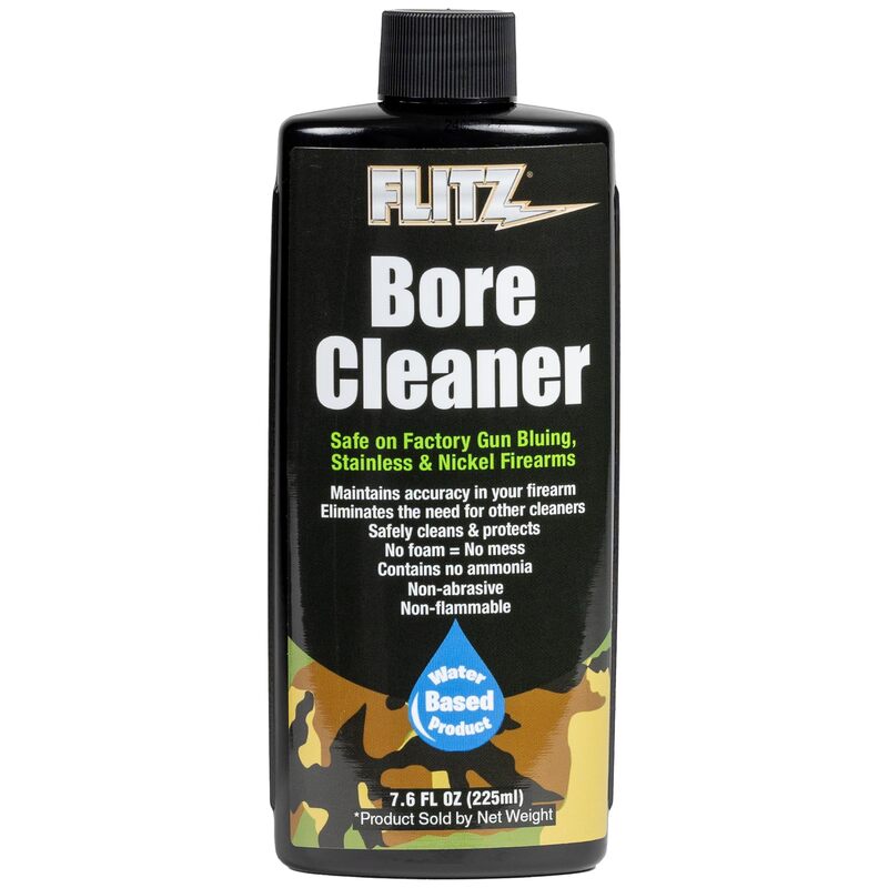 Flitz Gun Bore Cleaner - 7.6oz Bottle of USA-Made Gun Cleaning Solvent to Clean & Remove Rust, Lead Build Up, Ammo Residue