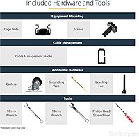 StarTech.com 4-Post Mobile Open Frame 19in Server Rack