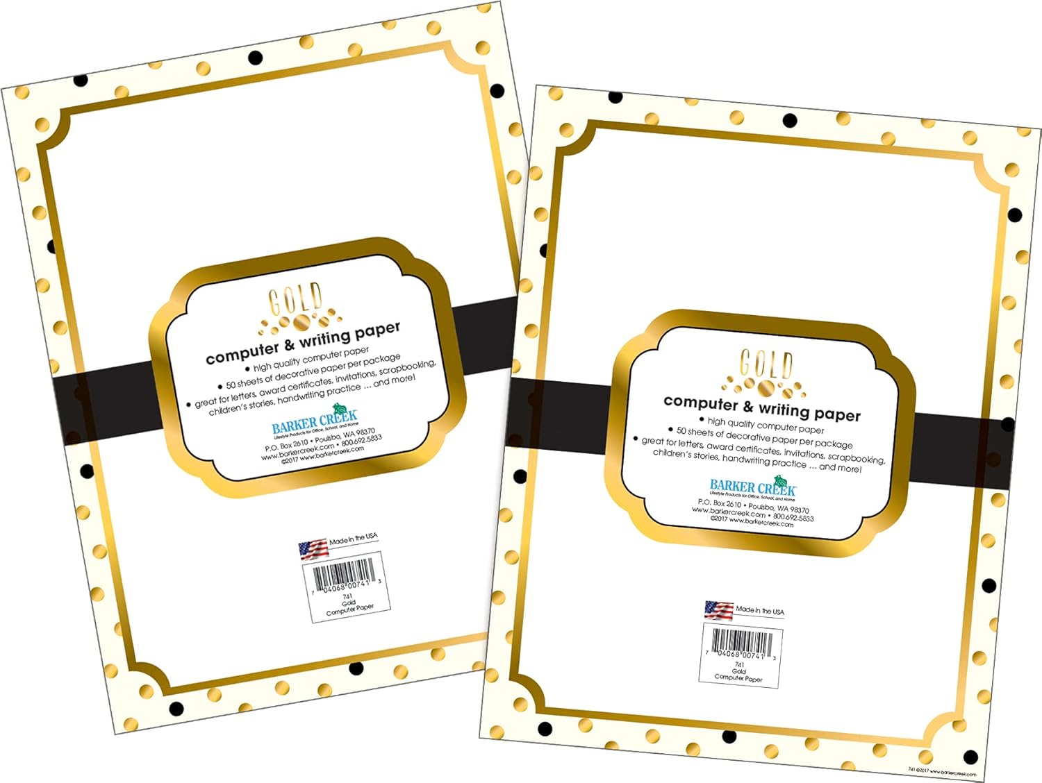 BARKER CREEK Designer Decorative Computer Paper, Letter 8.5 x 11, 100 Sheets