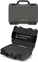 NANUK 909 Hard Case with Custom Foam Insert, Short Multipurpose Case - IP67 Waterproof Sporting Gear Storage