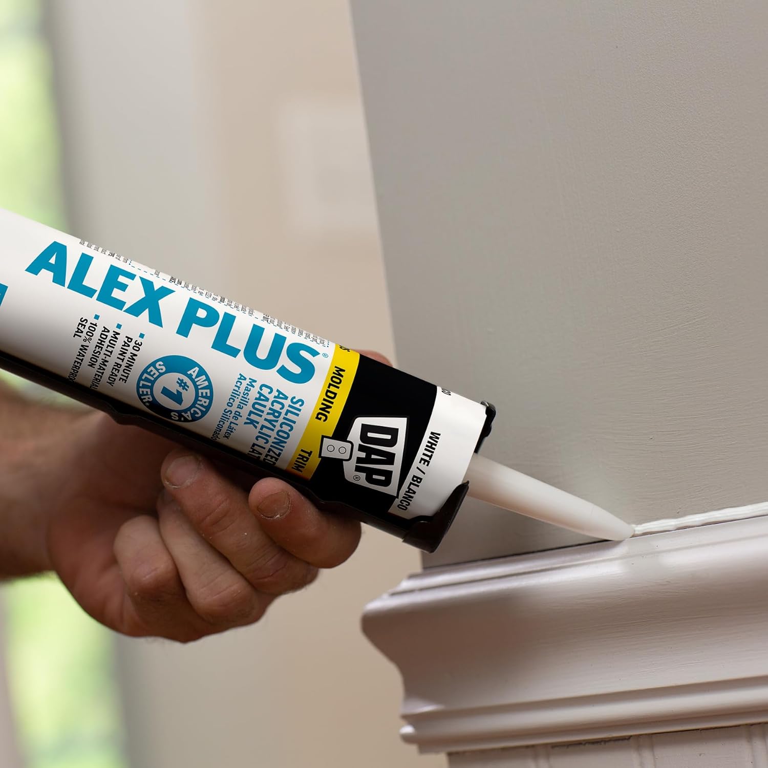 DAP INC 18152 10.1oz White Alex Plus Acrylic Latex Caulk with Silicone 10.1 FL OZ