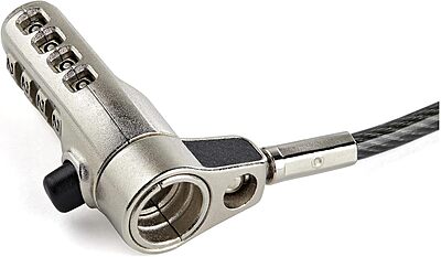 StarTech.com Universal 3-in-1 Laptop Lock 6.6ft (2m) Security Cable