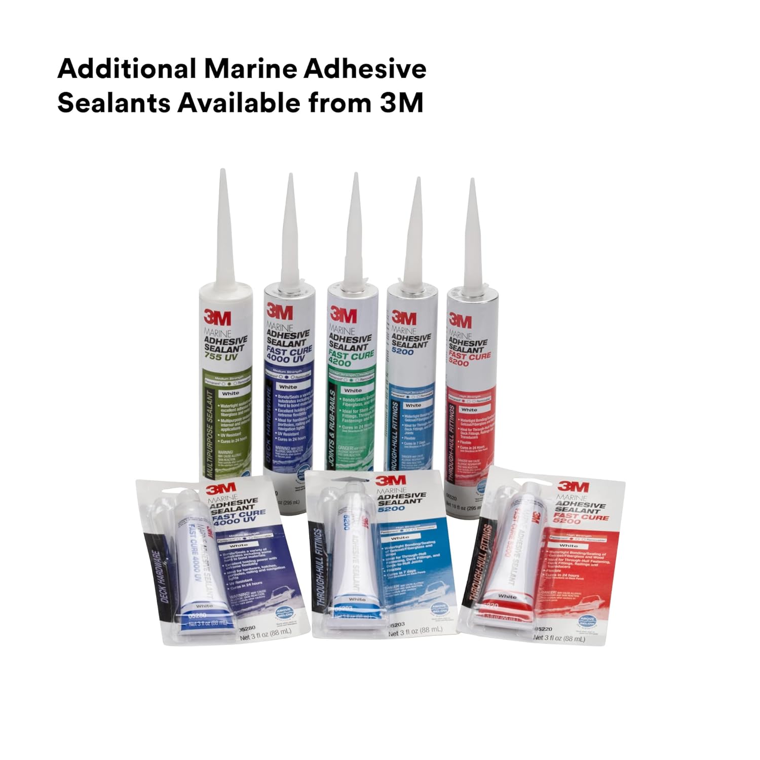 3M Marine Adhesive Sealant 5200 (06500) Permanent Bonding and Sealing for Boats and RVs Above and Below the Waterline