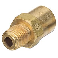 Western Enterprises AW-15A Inert Arc Adaptors, 200 PSIG, Brass, B-Size, 1/4\" (NPT), Inert Gas, Male/female Connection