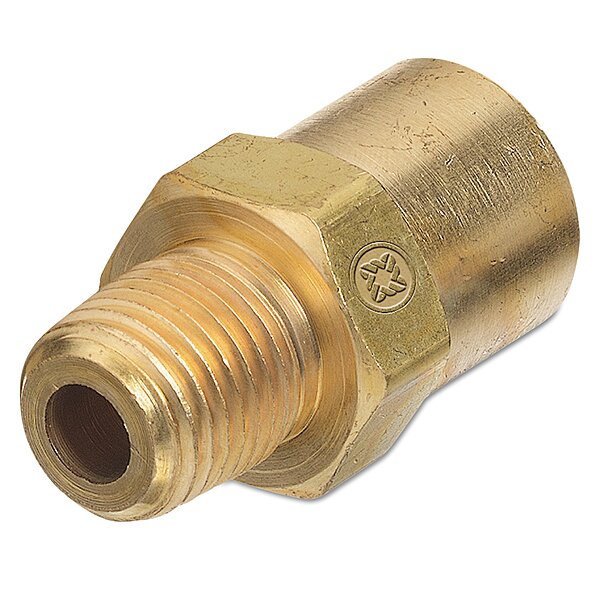 Western Enterprises AW-15A Inert Arc Adaptors, 200 PSIG, Brass, B-Size, 1/4\" (NPT), Inert Gas, Male/female Connection