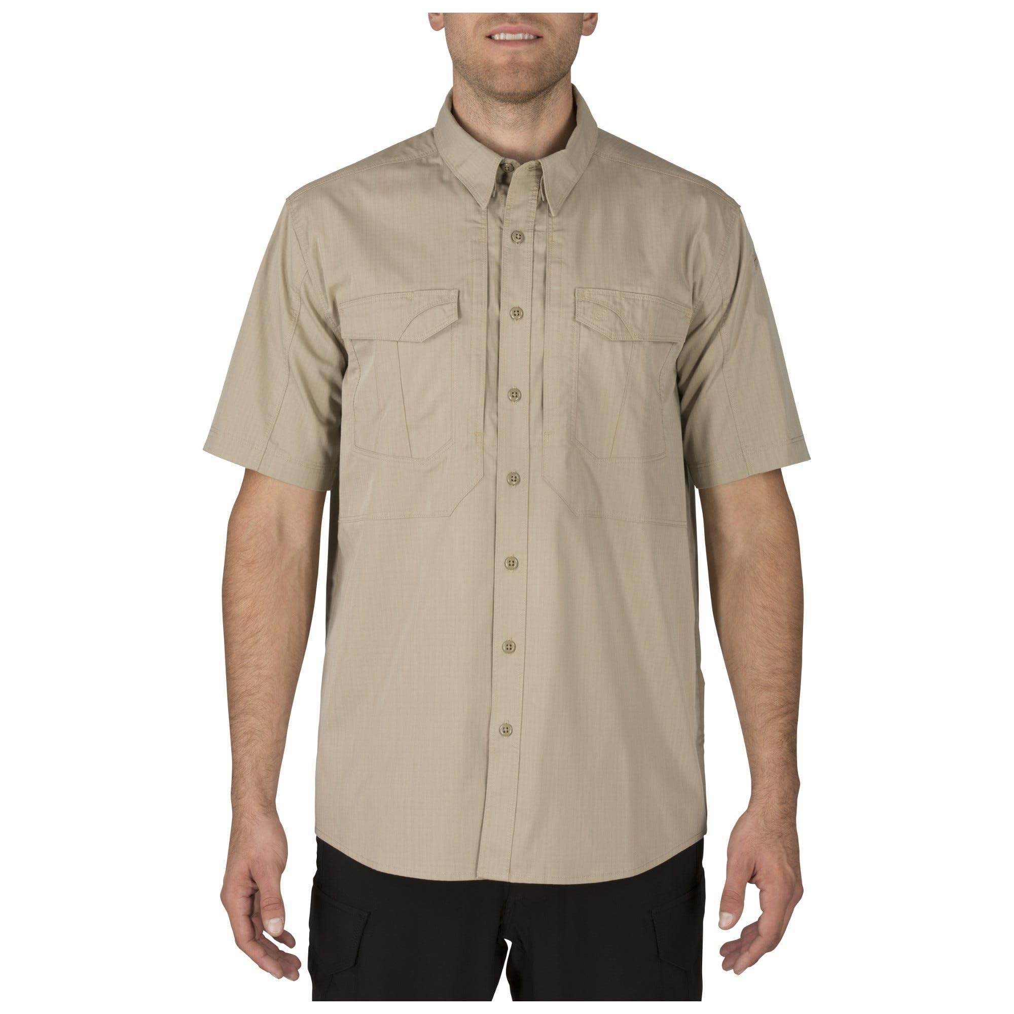 5.11 Tactical Mens Stryke Button Down Short Sleeve Shirt with Pockets