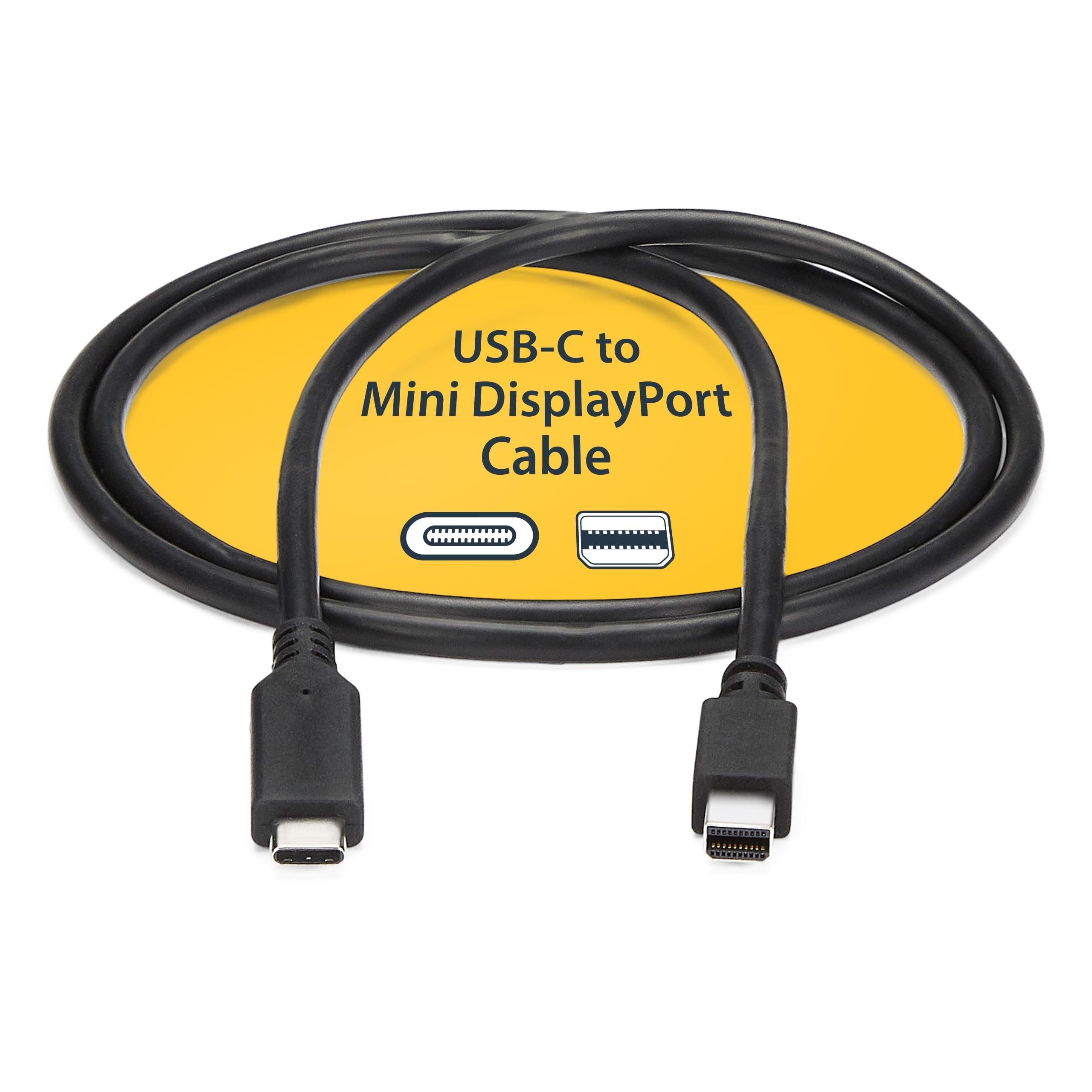 StarTech.com 6ft / 1.8m USB-C to Mini DisplayPort Cable - 4K 60Hz - Black