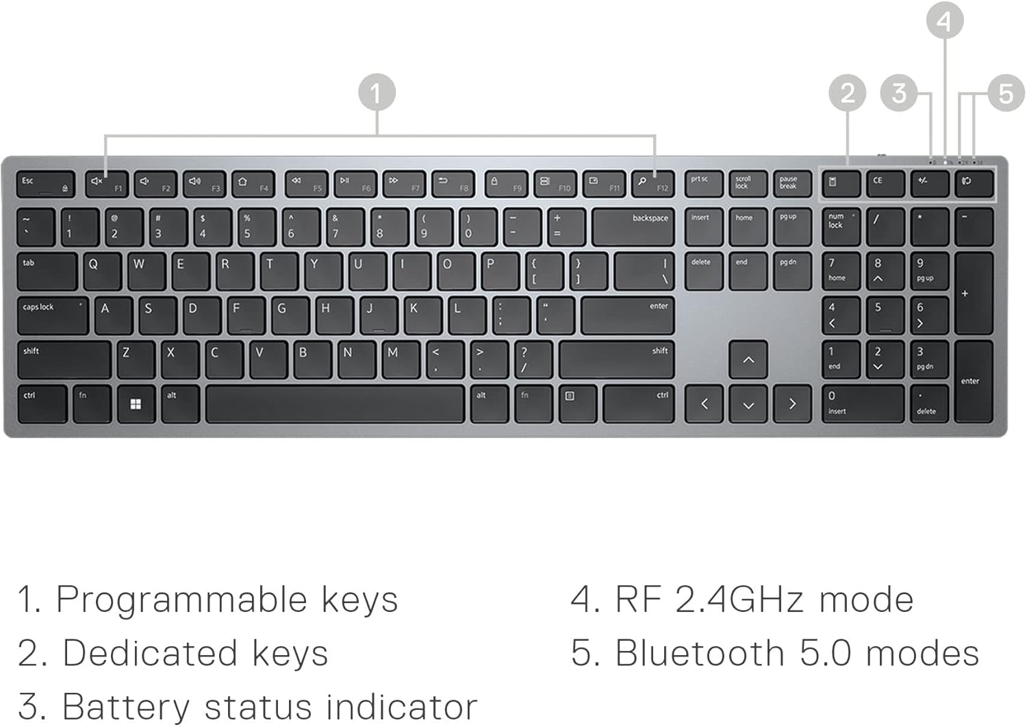DELL Multi-Device Wireless Keyboard and Mouse Combo