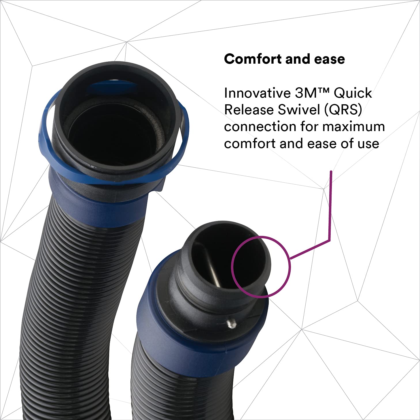 3M PAPR, Versaflo Length Adjusting Breathing Tube BT-30, For Powered Air Purifying Respirator