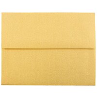 JAM PAPER Metallic Invitation Envelopes - Gold Stardream - 25/Pack