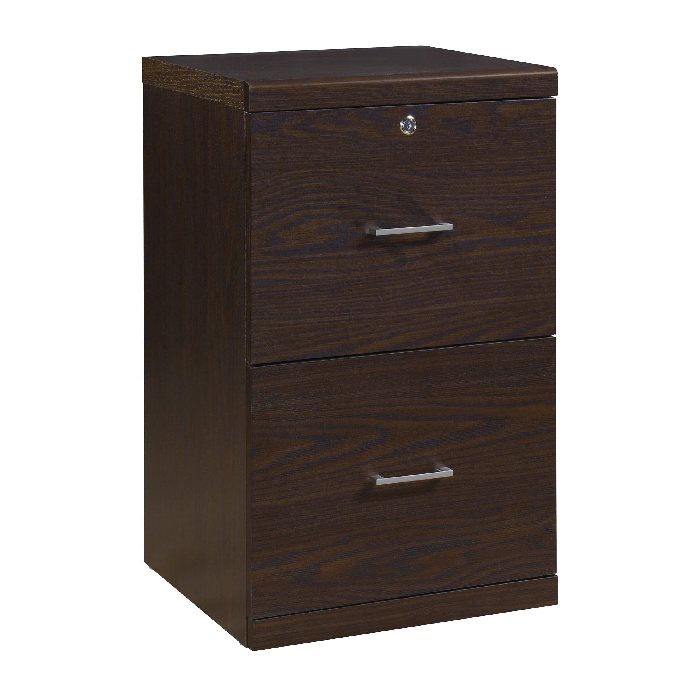 Office Star Alpine 2-Drawer Vertical File Cabinet with Locking Top Drawer and Lockdowel Fastening System