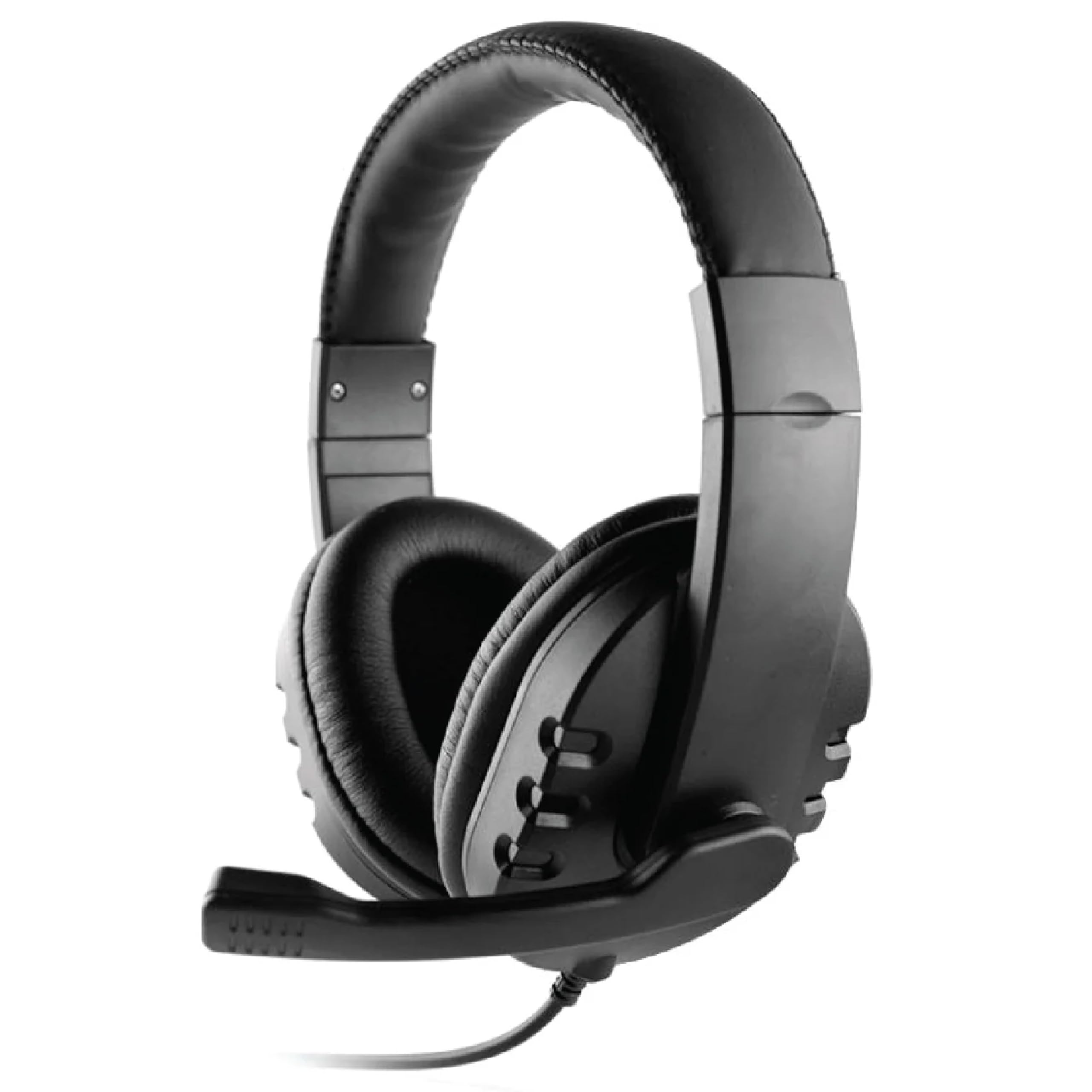 OTM Essentials Pro Stereo Headset, Wired Headphones, Noise-Canceling Microphone, in-Line Volume Control