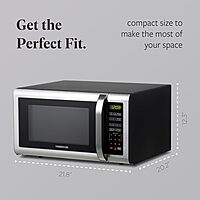 Farberware 1.6 Cu. Ft. Countertop Microwave Oven – 1100 Watts Power, Auto Cook Settings, Defrost