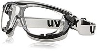 Honeywell Uvex S1650DF Carbon Vision Safety Eyewear, Black/Grey