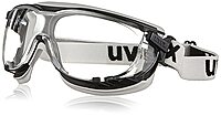 Honeywell Uvex S1650DF Carbon Vision Safety Eyewear, Black/Grey