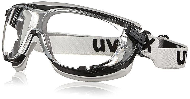 Honeywell Uvex S1650DF Carbon Vision Safety Eyewear, Black/Grey