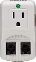 Tripp Lite 1 Outlet Portable Surge Protector Power Strip, Direct Plug in, Tel/Modem Protection