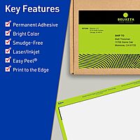 Avery Printable Rectangle Labels, Sure Feed Technology, 4-3/4" x 7-3/4", Bright Green Labels, Print-to-The-Edge, Laser/Inkjet Printable, 20 Total, Great for Shipping and Packaging 20 labels