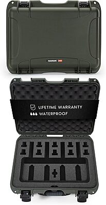 NANUK 925 Hard Case with Custom Foam Insert for 4 UP Sporting Gear & Accessories - IP67 Waterproof Storage, Short Hunting Gear Made in North America - Small (17" x 11.8" x 6.4") Olive