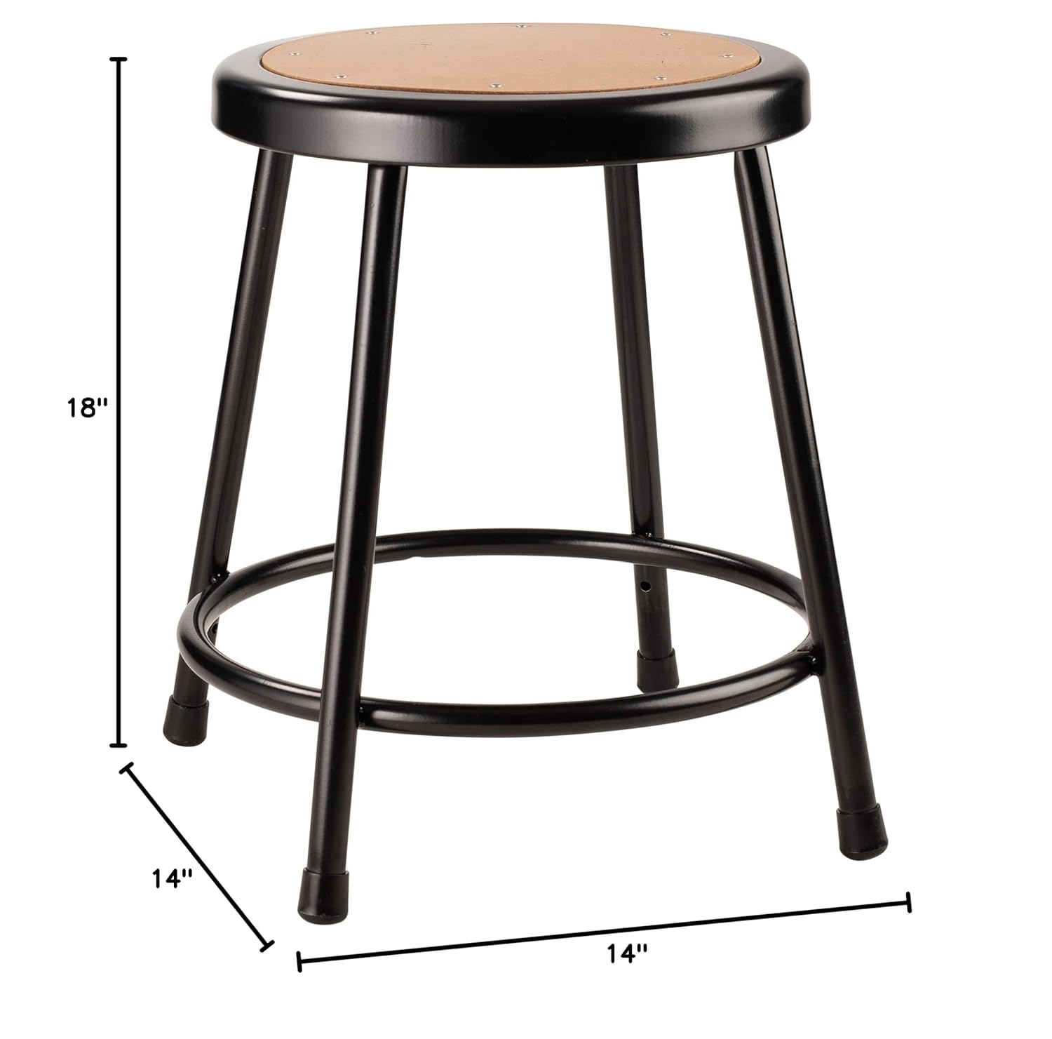NATIONAL PUBLIC SEATING 6200 Series 18" Heavy-Duty Hardboard Task Stool