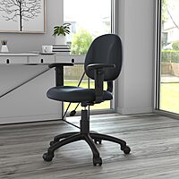 Boss Office Products Posture Task Chair with Adjustable Arms in Black Adjustable Arms Chair