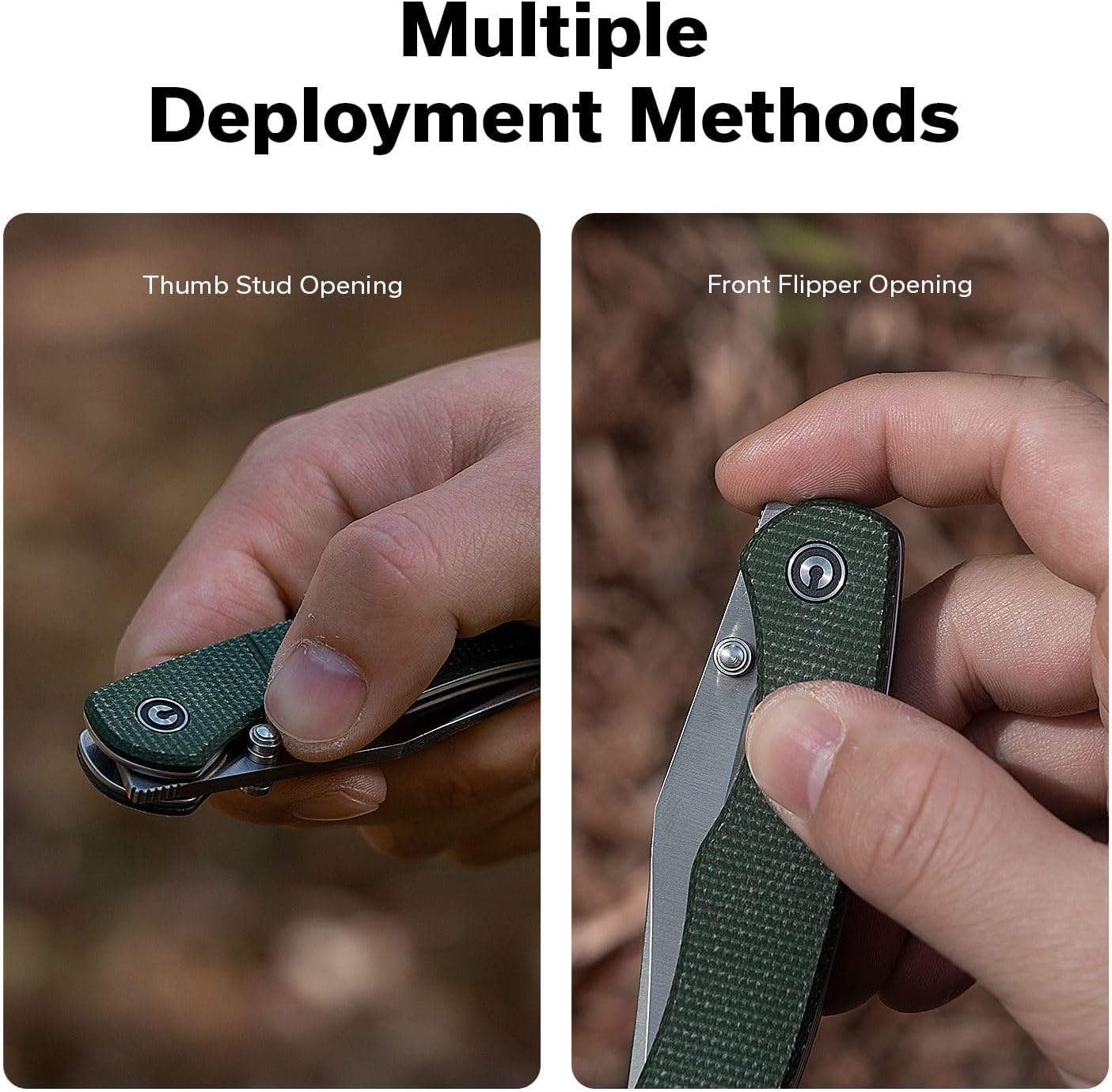 CIVIVI Clingman EDC Pocket Folding Knife, 2.99" Nitro-V, Liner Lock, Titanium Reversible Clip