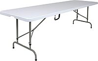 Flash Furniture Kathryn 8' Rectangular Adjustable Plastic Folding Event Table with Carrying Handle