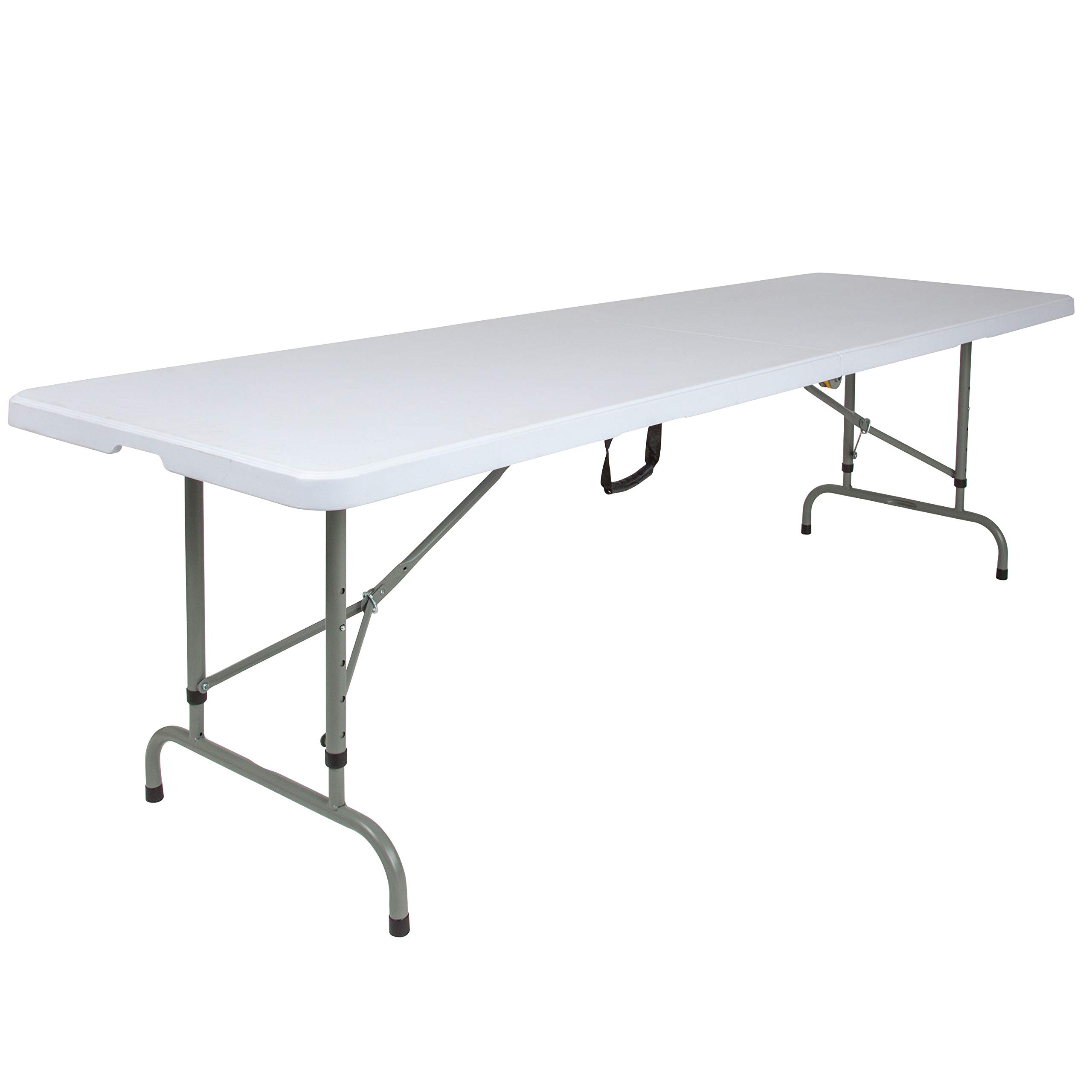 Flash Furniture Kathryn 8' Rectangular Adjustable Plastic Folding Event Table with Carrying Handle