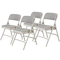 NATIONAL PUBLIC SEATING 2200 Series Steel Frame Upholstered Folding Chair (Carton of 4)