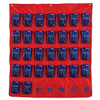 Learning Resources Place Value & Counting Pocket Chart with Calc-U Store Pocket Chart, Classroom Storage and Organizer, Fits 3oz Hand Sanitzer in Pockets, Hangers Not Included